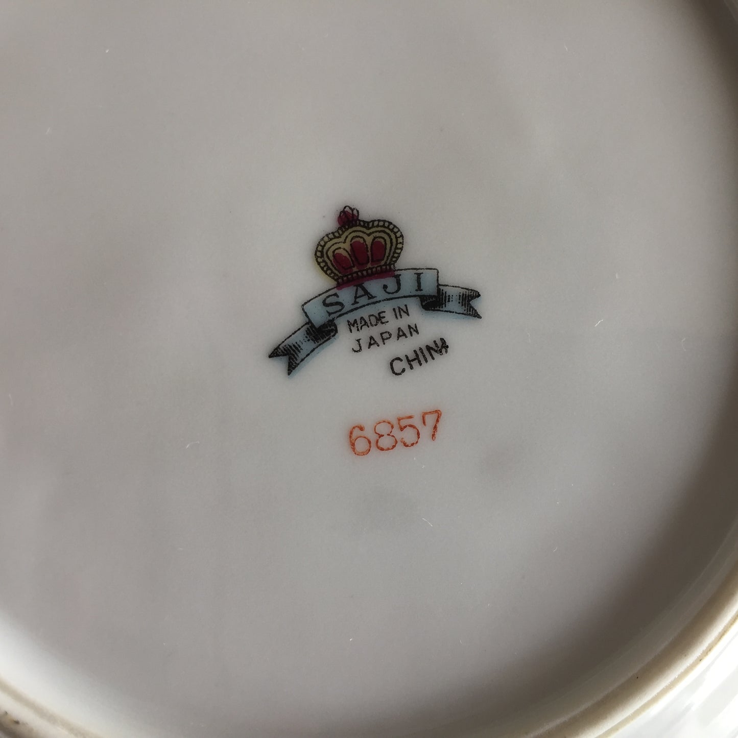 Japanese Vintage 5.5" Square Trinket Dish | Saji Violets Pattern No 6857