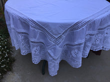 Load image into Gallery viewer, Mary Card "ANEMONE and Butterflies LACE" Crochet Lace and Linen Vintage Tablecloth English Chart No. 61 (1920s) Rare Collectible