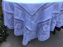 Load image into Gallery viewer, Mary Card "ANEMONE and Butterflies LACE" Crochet Lace and Linen Vintage Tablecloth English Chart No. 61 (1920s) Rare Collectible