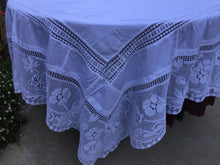 Load image into Gallery viewer, Mary Card "ANEMONE and Butterflies LACE" Crochet Lace and Linen Vintage Tablecloth English Chart No. 61 (1920s) Rare Collectible