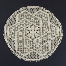 Load image into Gallery viewer, ARABESQUE D'Oyley Mary Card Designed Crochet Lace Doily (USA Chart No 10) Extremely Rare Collectible