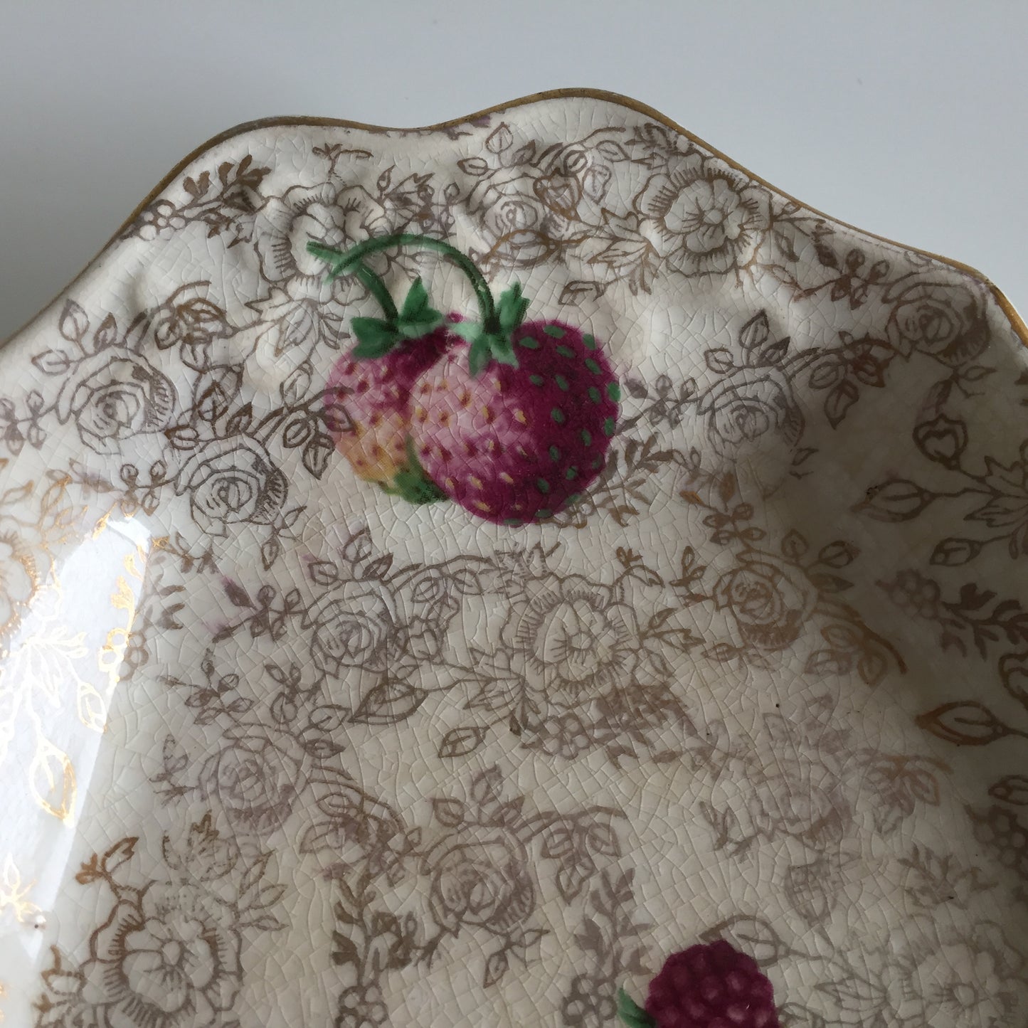 Vintage James Kent Old Foley Sandwich Tray Fruit Design
