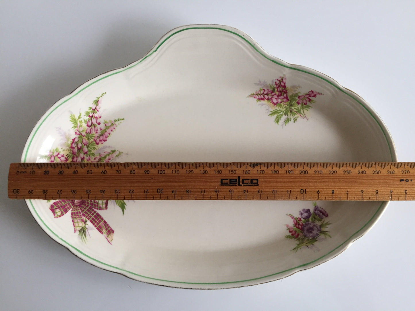 Vintage Alfred Meakin Braemar Scottish Heather Pattern Sandwich Tray