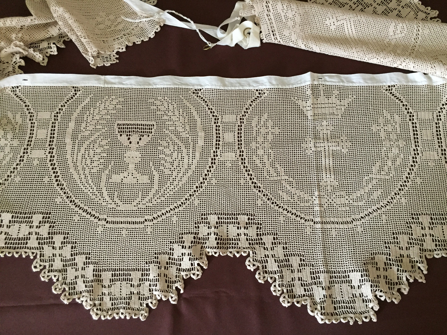 Mary Card Designed " DEEP CHURCH (Ecclesiastical) LACE" Altar Cloth (1926) Very Rare Vintage Collectors Item