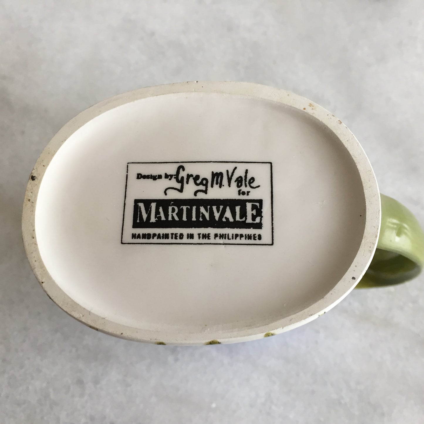 Hand Painted Porcelain Creamer with Blue Floral Pattern