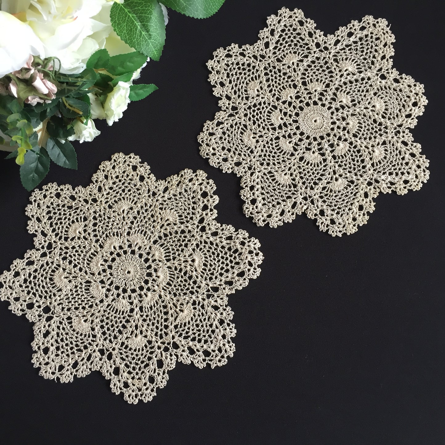Curated Eclectic Selection of Cotton Lace Doilies | Vintage Handmade