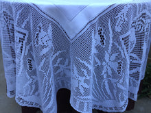 Load image into Gallery viewer, Mary Card "DAFFODIL and WOOD PIGEON" Crochet Lace and Linen Vintage Tablecloth English Chart No. 79 (1936) Rare Collectible