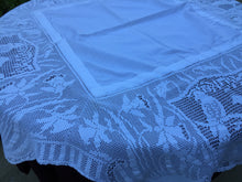 Load image into Gallery viewer, Mary Card "DAFFODIL and WOOD PIGEON" Crochet Lace and Linen Vintage Tablecloth English Chart No. 79 (1936) Rare Collectible