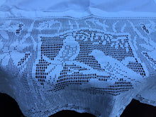 Load image into Gallery viewer, Mary Card "DAFFODIL and WOOD PIGEON" Crochet Lace and Linen Vintage Tablecloth English Chart No. 79 (1936) Rare Collectible