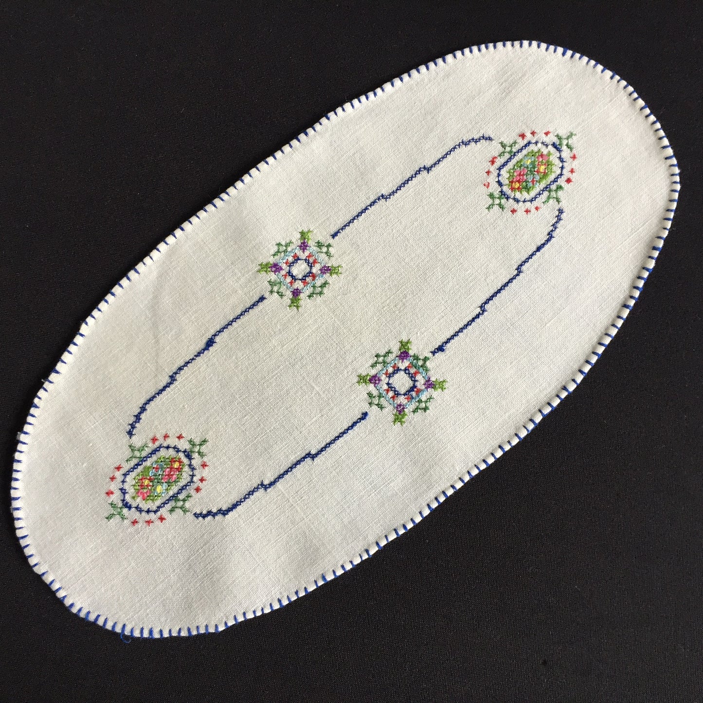 Australian Vintage Hand Embroidered Sandwich Doily