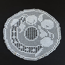 Load image into Gallery viewer, Mary Card  Fruit Set of Luncheon Mats and Centre-Piece  "APPLE" Collectible Vintage Filet Crochet Lace Placemat - Chart No. 60
