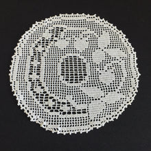 Load image into Gallery viewer, Mary Card  Fruit Set of Luncheon Mats and Centre-Piece  "STRAWBERRY" Collectible Vintage Filet Crochet Lace Placemat - Chart No. 60
