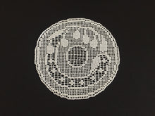 Load image into Gallery viewer, Mary Card  Fruit Set of Luncheon Mats and Centre-Piece  "PLUM" Collectible Vintage Filet Crochet Lace Placemat - Chart No. 60