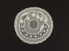 Load image into Gallery viewer, Mary Card  Fruit Set of Luncheon Mats and Centre-Piece  "PLUM" Collectible Vintage Filet Crochet Lace Placemat - Chart No. 60
