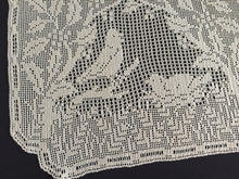 Load image into Gallery viewer, Mary Card Designed "Holly and Robin" Chair Set (1931) Large Vintage Crochet Lace Chairback Doily