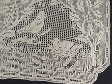 Load image into Gallery viewer, Mary Card Designed "Holly and Robin" Chair Set (1931) Large Vintage Crochet Lace Chairback Doily