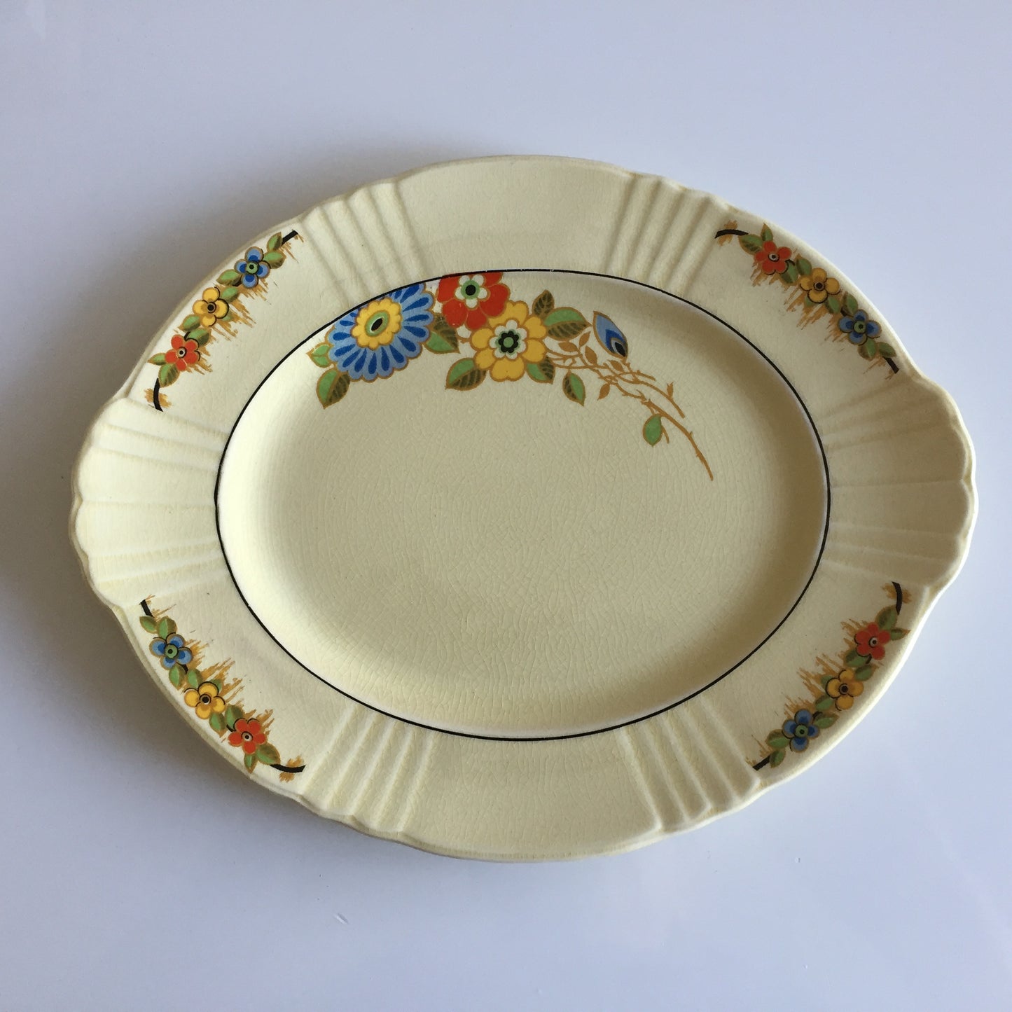 MYOTT Art Deco Marigold Oval Platter Rare Vintage English China