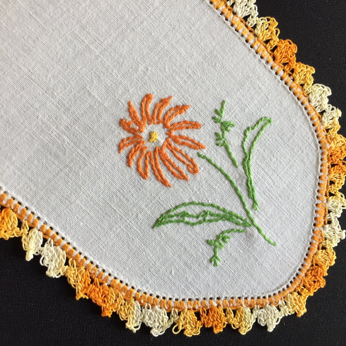 Australian Vintage Hand Embroidered Sandwich Doily