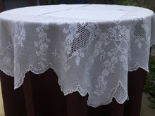 Load image into Gallery viewer, Mary Card "LABURNUM" Crochet Lace and Linen Collectible Vintage Tablecloth Weldons Publication 1930s
