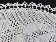 Load image into Gallery viewer, Collectible Mary Card Tea Cosy "LABURNUM" 1930s Filet Crochet Lace Teapot Cover