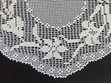 Load image into Gallery viewer, Mary Card Designed "LACEY LILY Round Mat" Collectible Filet Crochet Lace Doily Crochet Book No 7 (1928)