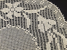 Load image into Gallery viewer, Mary Card Designed "LACEY LILY Round Mat" Collectible Filet Crochet Lace Doily Crochet Book No 7 (1928)