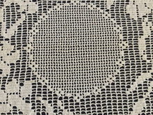 Load image into Gallery viewer, Mary Card Designed "LACEY LILY Round Mat" Collectible Filet Crochet Lace Doily Crochet Book No 7 (1928)