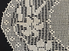 Load image into Gallery viewer, Mary Card Designed "LACEY LILY Round Mat" Collectible Filet Crochet Lace Doily Crochet Book No 7 (1928)