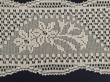 Load image into Gallery viewer, Mary Card "Duchess Set in LILY Design Chart 84 (1930s)" Single Filet Crochet Lace Doily