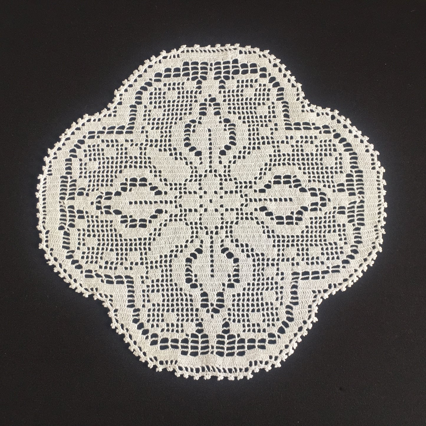 Mary Card Designed "LILY of the VALLEY d'oyley" Art Deco Filet Crochet Lace Doily English Chart No 83 (1939)