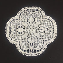 Load image into Gallery viewer, Mary Card Designed "LILY  of the VALLEY d'oyley" Collectable Art Deco Filet Crochet Lace Doily English Chart No 83 (1939)