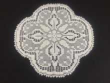 Load image into Gallery viewer, Mary Card Designed "LILY  of the VALLEY d'oyley" Collectable Art Deco Filet Crochet Lace Doily English Chart No 83 (1939)