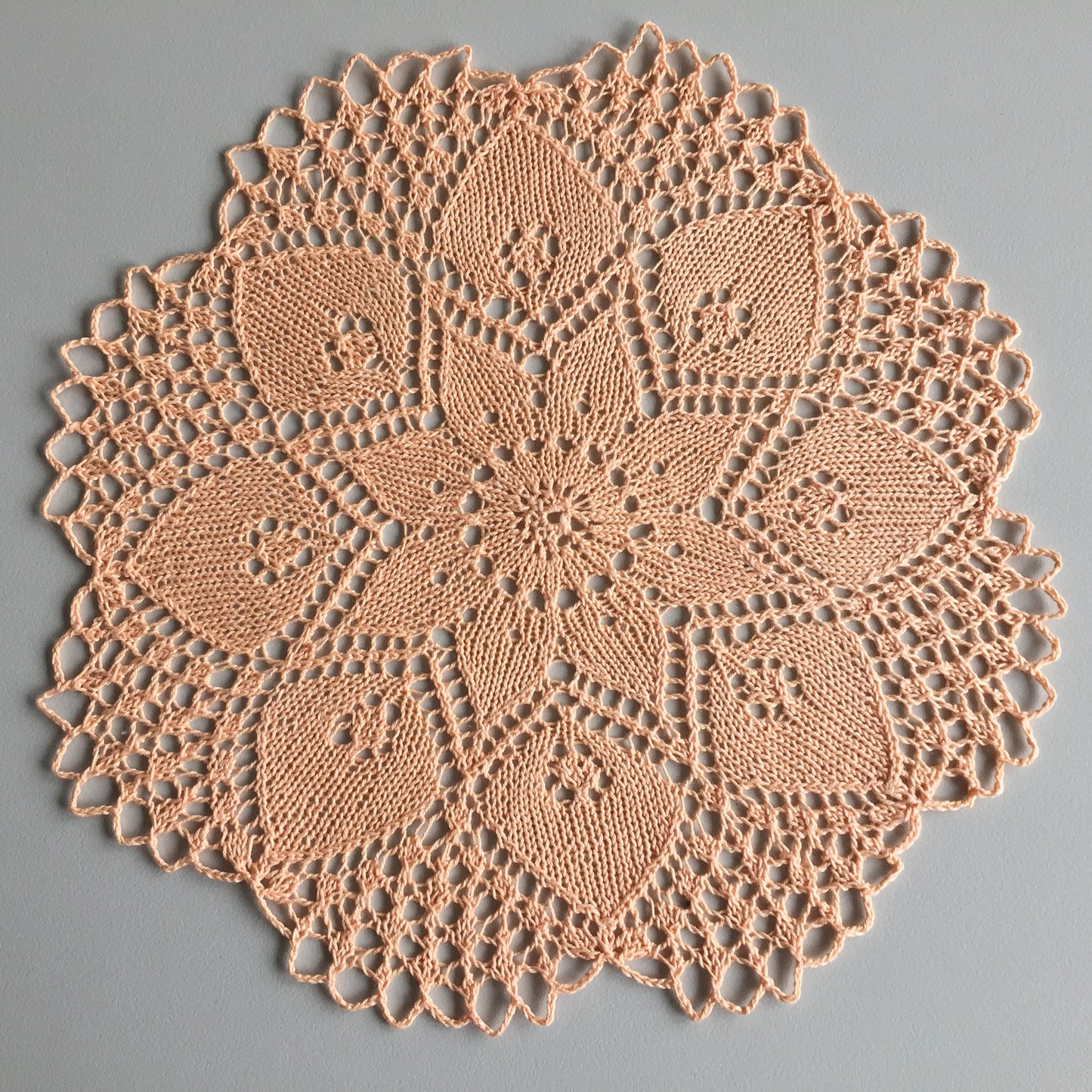 Vintage Hand-Knitted Cotton Lace Table Centre Doily