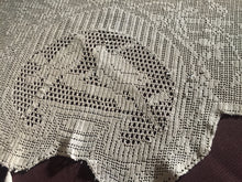 Load image into Gallery viewer, Mary Card Designed "LOVE BIRDS" (Crochet Book No. 1, New York 1920) Collectible Vintage Filet Crochet Single Scarf End Lace Panel
