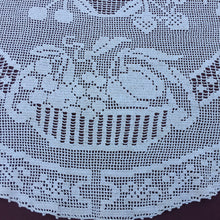 Load image into Gallery viewer, Mary Card "Fruit Set of Luncheon Mats and Centre-Piece " Collectible Vintage Filet Crochet Lace Tablecloth - Chart No. 60