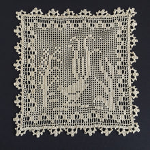 Load image into Gallery viewer, Mary Card Designed "Lyrebirds" Duchesse Set (Chart No 86 - Late 1930s) Extremely Rare Collectible Lace Mats