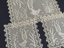Load image into Gallery viewer, Mary Card Designed "Lyrebirds" Duchesse Set (Chart No 86 - Late 1930s) Extremely Rare Collectible Lace Mats