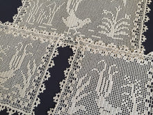 Load image into Gallery viewer, Mary Card Designed "Lyrebirds" Duchesse Set (Chart No 86 - Late 1930s) Extremely Rare Collectible Lace Mats