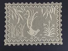 Load image into Gallery viewer, Mary Card Designed "Lyrebirds" Duchesse Set (Chart No 86 - Late 1930s) Extremely Rare Collectible Lace Mats