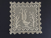 Load image into Gallery viewer, Mary Card Designed "Lyrebirds" Duchesse Set (Chart No 86 - Late 1930s) Extremely Rare Collectible Lace Mats