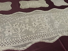 Load image into Gallery viewer, Mary Card "Duchess Set in LILY Design Chart 84 (1930s)" Rare Collectible Art Deco Handmade Crochet Lace
