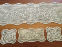 Load image into Gallery viewer, Mary Card "Duchess Set in LILY Design Chart 84 (1930s)" Rare Collectible Art Deco Handmade Crochet Lace