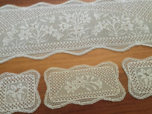 Load image into Gallery viewer, Mary Card "Duchess Set in LILY Design Chart 84 (1930s)" Rare Collectible Art Deco Handmade Crochet Lace