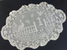 Load image into Gallery viewer, Mary Card Designed Collectible "GARDEN" Oval Tray Cloth (1932 Australian Home Beautiful, 1933 Needlework USA, English Chart No 75)