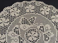 Load image into Gallery viewer, Mary Card "PERIWINKLE & BUTTERFLY" Filet Crochet Lace Doily - Design Published in Everylady's Journal (1928)