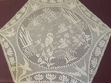Load image into Gallery viewer, Mary Card Designed "Pond Lily" (1930s) Filet Crochet Lace Large Handmade Table Centrepiece Chart 80