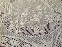 Load image into Gallery viewer, Mary Card Designed "Pond Lily" (1930s) Filet Crochet Lace Large Handmade Table Centrepiece Chart 80