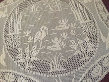 Load image into Gallery viewer, Mary Card Designed "Pond Lily" (1930s) Filet Crochet Lace Large Handmade Table Centrepiece Chart 80