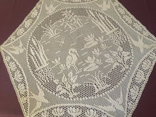 Load image into Gallery viewer, Mary Card Designed "Pond Lily" (1930s) Filet Crochet Lace Large Handmade Table Centrepiece Chart 80