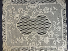 Load image into Gallery viewer, Mary Card Designed "RAMBLER ROSE" (1936) Large Vintage Crochet Lace Tray Cloth or Table Centre Mat